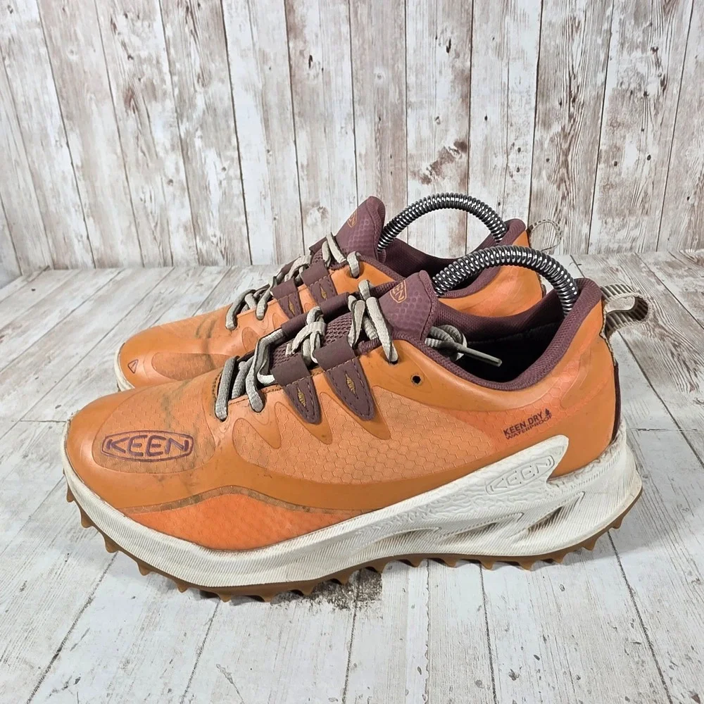 Keen NXIS Speed Waterproof Hiking Shoes Orange Burgundy Womens Size 8‎ 1028900